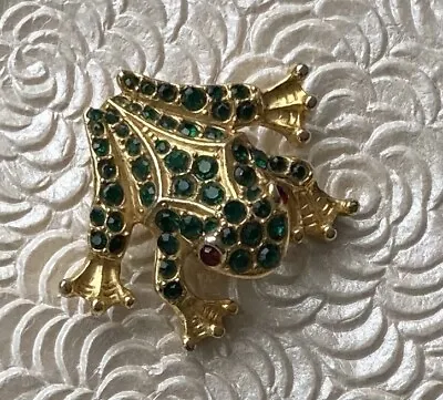 Vintage Frog  Brooch Enamel On Metal • $12