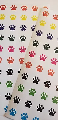 120 Paw Print Stickers Paw Print Planner Stickers Dog/Cat Print Stickers  • $2.99