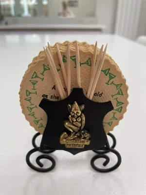 £2.99 • Buy Vintage Cornish Pixie Cocktail Mats, Holder, Sexist Slogans