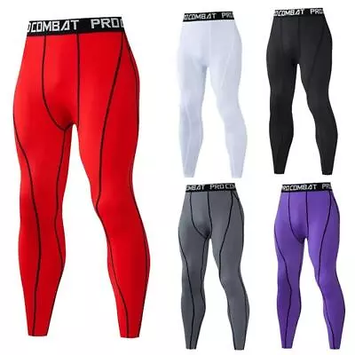 £7.26 • Buy Men's Compression Base Layer Sports Pants Leggings Bottoms Running Tight FAST