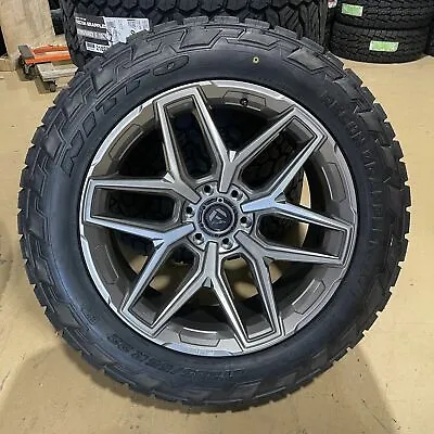 22x10 Fuel Flux Platinum Wheels 34  Nitto AT Tires 6X5.5 Toyota Tundra Sequoia • $3999