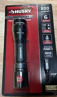 800 Lumens Dual Power LED Rechargeable Focusing Flashlight • $30