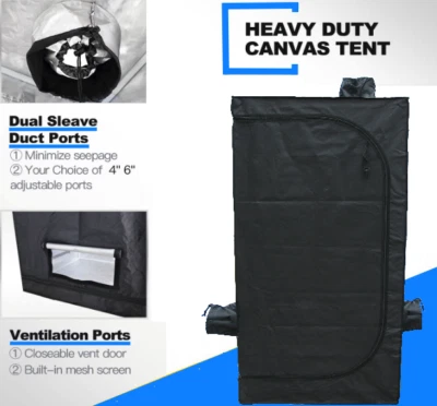 £66 • Buy Grow Tent Bud Room 1.2 X 1.2 Mylar Tent Silver Tent Green Room Hydroponics Tent
