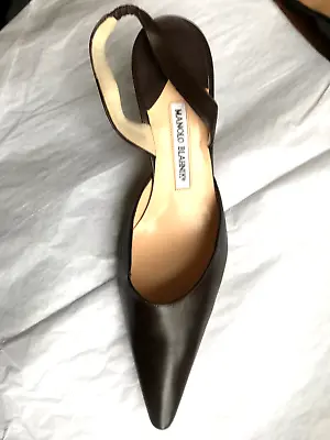 Manolo Blahnik Single Left  Slingback Shoe* 100% Leather* 41 • $75