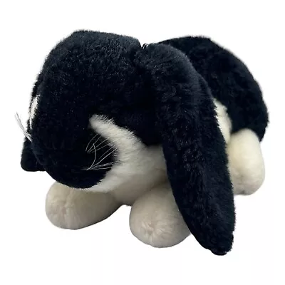 Vtg Russ Yomiko Classics Black White Lop Ear Bunny Rabbit Plush Stuffed Animal • $16.99