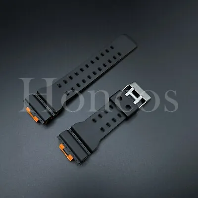 Fits For Casio G-Shock G-8900 GA-100/110 GAC110 Watch Band Rubber Strap BLK/ORG • $13.99