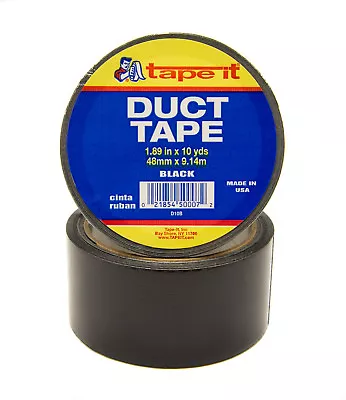 24 Rolls Of Black Duct Tape - 1.89  X 10 Yds - 8 Mil • $22.80