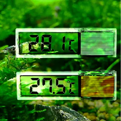 £4.19 • Buy 3D Fish Tank Thermometer Temp Meters Digital Water Crystal Aquarium LCD Glass UK