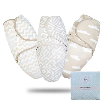 Baby Swaddle Wrap Newborn Infant Bedding Blanket Cotton Sleeping Bag Cotton Wrap • £11.99