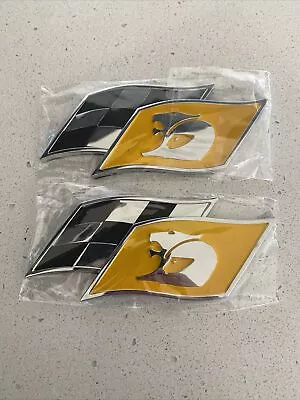 2x HSV VE VF YELLOW Checkered Badge CLUBSPORT/R8/GTS/MALOO SMALL IMPERFECTION • $63