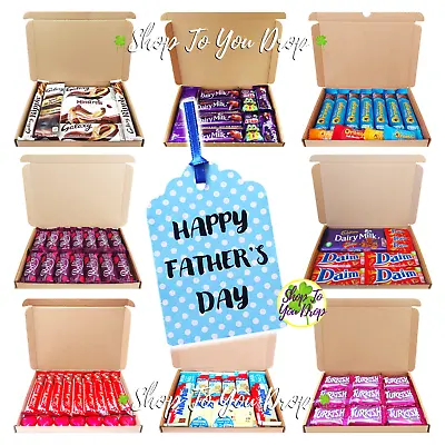 £7.95 • Buy MEDIUM FATHERS DAY CHOCOLATE GIFT BOX WITH PERSONALISED TAG Present Hamper Dad