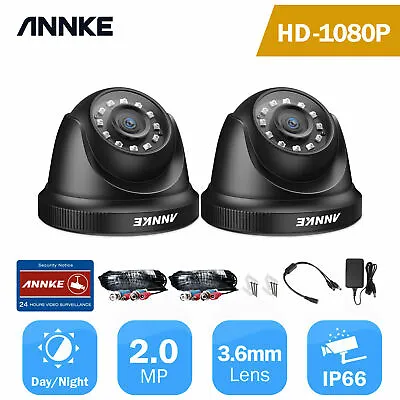 £36.49 • Buy ANNKE 2pcs Dome 3000TVL CCTV Camera For Home Surveillance System Kit IP66 Night