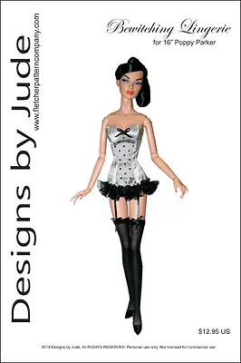 Bewitching Lingerie Doll Clothes Sewing Pattern 16  Fashion Royalty Tullabelle • $12.95