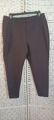 $19 • Buy NEW! J. Jill Ponte Knit Pull On Leggings Pants Nutmeg Brown Blue Houndstooth XLP