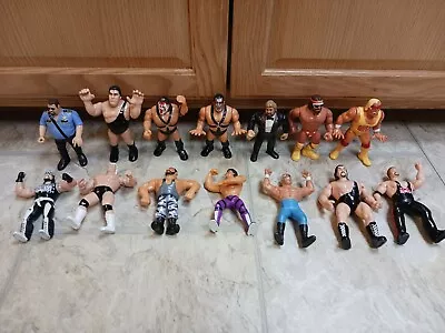 14 WWF WWE Hasbro Wrestling 1990's Vintage Figures Hulk Andre Macho Million • $120