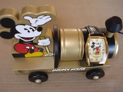 1996 NIB Fossil LIMITED EDITION GOLD WATCH With Wooden Toy Train 0779/1000 • $350