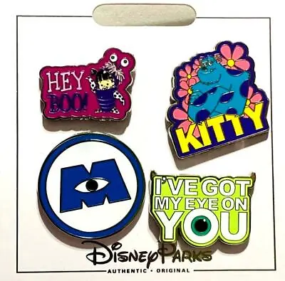 Disney Parks Trading Pins  MONSTERS INC Booster Set Of 4 New On Card • $9.95
