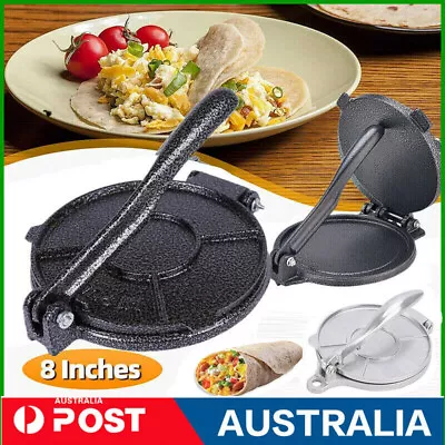 8'' Cast Iron Heavy Duty Tortilla Press Maker Taco Mold Flour Corn Maker Tools • $13.38