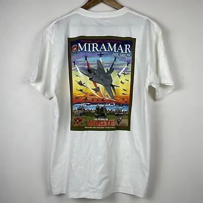 Miramar Air Show Shirt Adult Large White MCAS 2013 Air Force Mens • $14.99