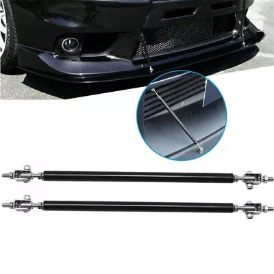 2PCS Universal Car Auto Front Bumper Lip Splitter Black Strut Rod Tie Support • $7.99