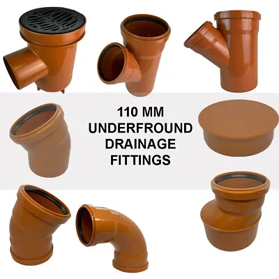 Underground Drainage 110mm Fittings | Bends | Traps | Gully | Inspection Chamber • £2.40