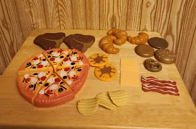 Melissa & Doug Pizza Hamburger Meat Bacon Pretend Play Kitchen Food Lot Bundle • $24.99