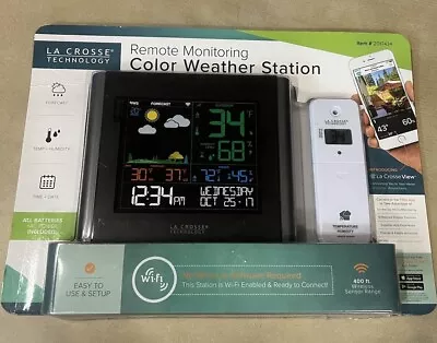 La Crosse Technology Remote Monitoring Color Weather Station New • $39.95