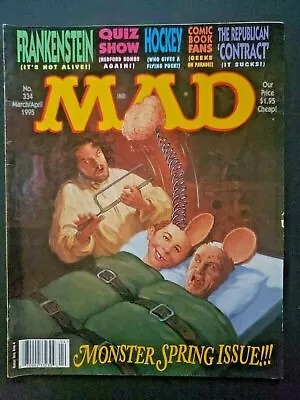 1995 MAD Magazine No. 334 March / April Monster Spring Issue Frankenstein M 240 • $9.99