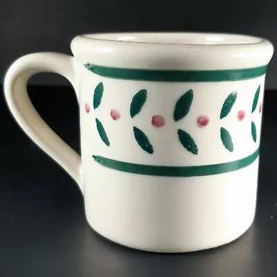 Hartstone Pottery Holly & Berries 14oz Mug Christmas Holiday Winter Vintage 1982 • $24.95