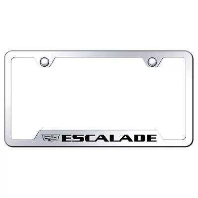 Cadilac Escalade Laser Etched Logo Cut-Out License Plate Frame • $38.95