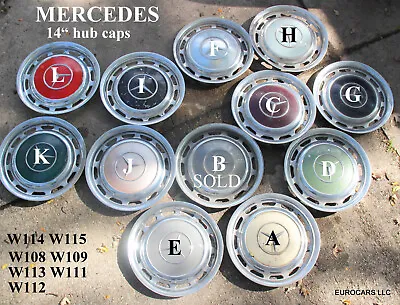 Mercedes Hub Cap   280SL 280SE 22Ose  W115 W114 R107 W108 W109 60's 70's • $28.88