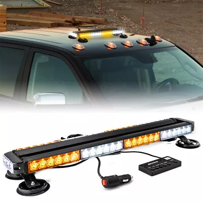 54LED Rooftop Emergency Strobe Light Bar Warning LED Traffic Advisor Amber White • $79.99