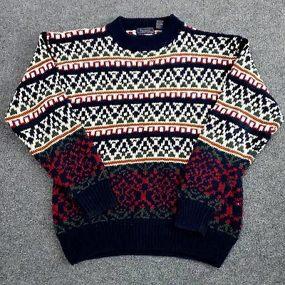 Finalist Sweater Mens XL Multi Color Vintage Fair Isle Pattern HEAVY • $28.49