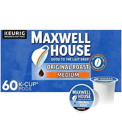 Maxwell House Original Roast Medium Roast K-Cup® Coffee Pods 60 Ct. Box • $22.19