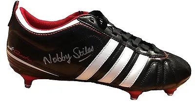 1966 World Cup Hero Nobby Stiles Signed Retro Adidas Boot SEE PROOF! UACC DEALER • $341.28