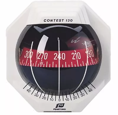 Nautos 17294 - Contest 130 Compass - Vertical Mount -white Compass With Red Card • $291.70