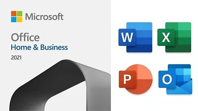 Microsoft Office Home & Business 2021 For Mac (Outlook Word PowerPoint Excel) • £99
