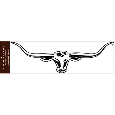 R.M.Williams Longhorm Car Sticker Decal Black - STRMWBLK • $34.99