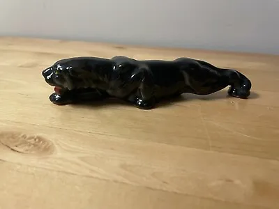 Rare Vintage Black Panther Red Clay Figurine 6  • $22