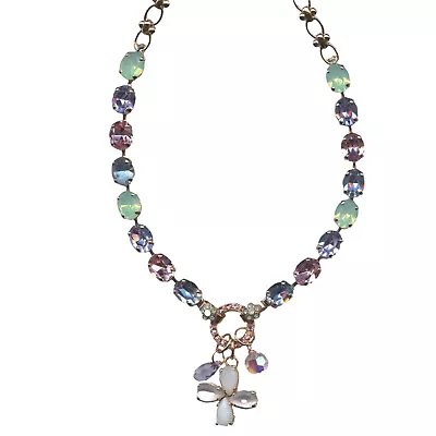 Mariana Necklace Adorable Lt Rose Lt Amethyst Pacific Opal Clear AB & Whi... • $317