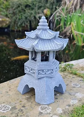 Garden Solar Ornament Chinese Pagoda Japanese Lantern Decor Ceramic  • £17.95