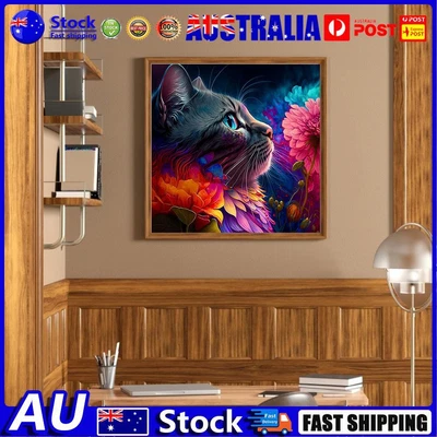 $9.74 • Buy 5D DIY Full Round Drill Diamond Painting Cat Kit Home Decoration Craft (sz3373)