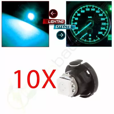 10X Ice Blue  T5/T4.7 Neo Wedge 5050 LED A/C Climate Control Light Bulb 12mm 12V • $9.19