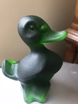 Vintage Miniature Dark Green Glass Baby Duck/Duckling • $7.99