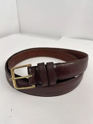 VTG Coach Men's Burgundy Leather 1 1/8  Dress Belt Sz 38 Made In USA #5800 • $19.99