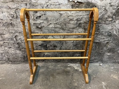 £13.99 • Buy Freestanding Pine Wood Wooden Towel Rail Stand - Pick Up Only
