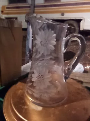 Vintage 1990's American Brilliant Cut Glass Pitcher • $0.99