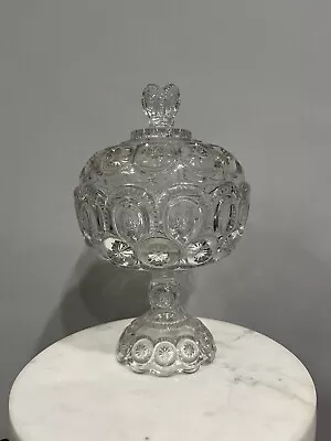 Antique Adams Glass Original Moon & Stars Palace Pattern Pedestal Compote Dish • $199.99