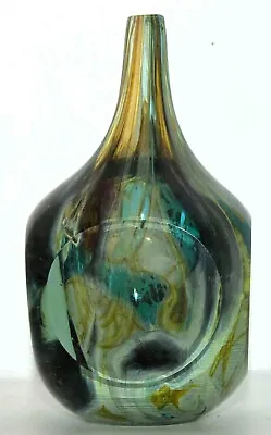 £80 • Buy Mdina Art Glass Cube Vase Tiger Pattern Signed By Eric Dobson
