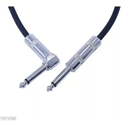 Right Angle 90 Degree To Straight 1/4  Plug Guitar Instrument Patch Cable Cord • $11.12